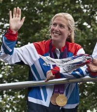 Laura Tomlinson at Athletes parade, Olympic and Paralympic, London 2012