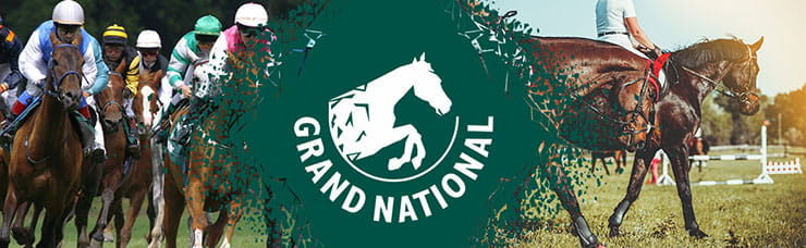 Jockeys and Horses Racing at the Grand National