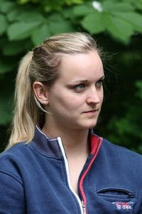 Joanne Eccles at a press conference, International Pentecost Tournament Wiesbaden 2013